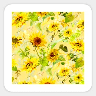 Watercolor Sunflower 1 Sticker